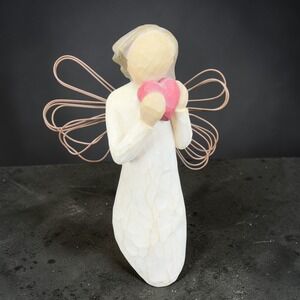 Willow Tree Angel of the Heart Figurine Susan Lordi Demdaco 2000 Red Heart Resin